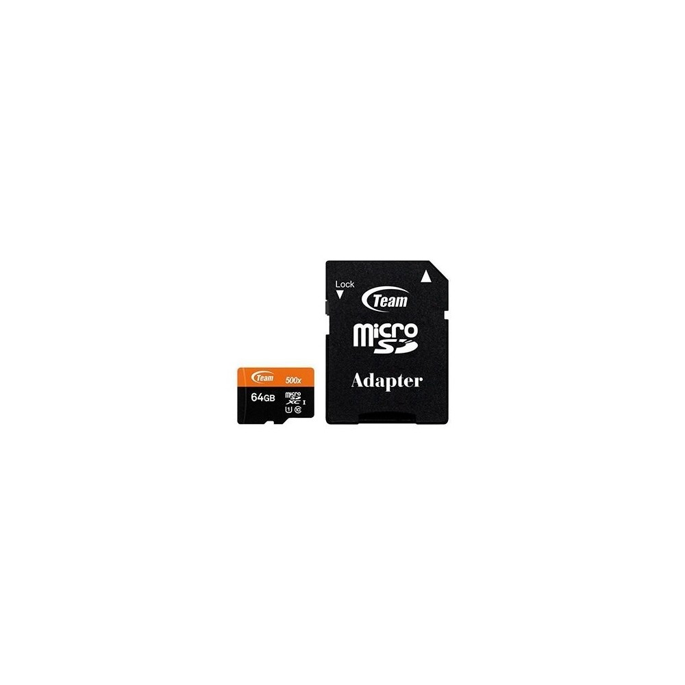 MEM MICRO SDXC 64GB TEAMGROUP UHS-I/U CL10 / ADAPTER/ R: 80MB/s W:15MB/s TUSDX64GUHS03