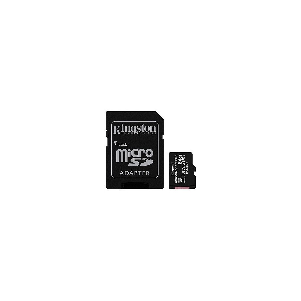 MEM MICRO SDXC 64GB KINGSTON CANVAS SELECT+ADAPT