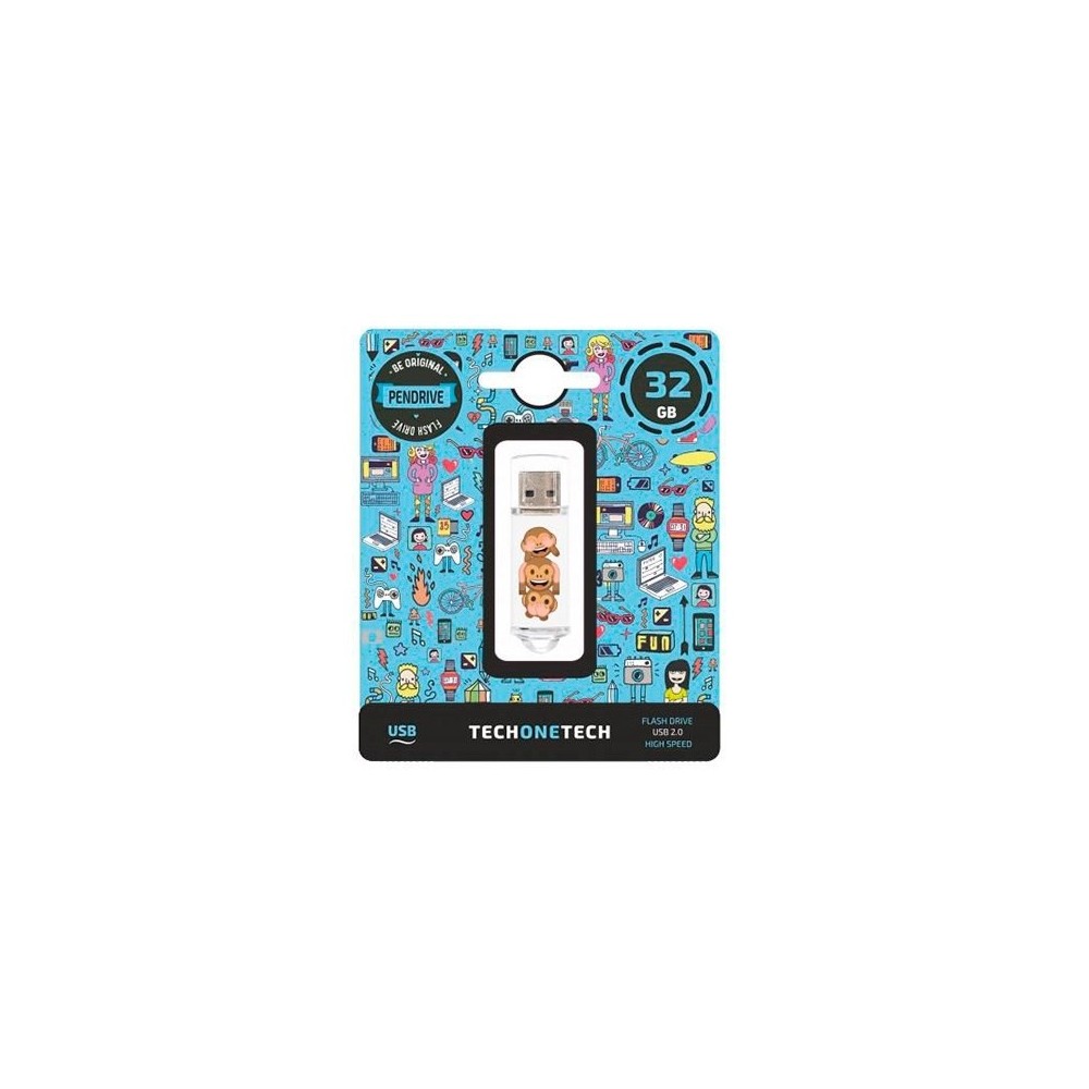 PENDRIVE 32GB TECH ONE TECH NO EVIL MONKEY
