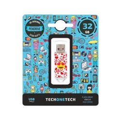 PENDRIVE 32GB TECH ONE TECH EMOJITECH HEART-EYES