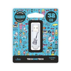 PENDRIVE 32GB Tech One Tech CRAZY BLACK GUITAR