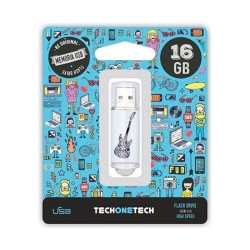 PENDRIVE 16GB Tech One Tech CRAZY BLACK GUITAR