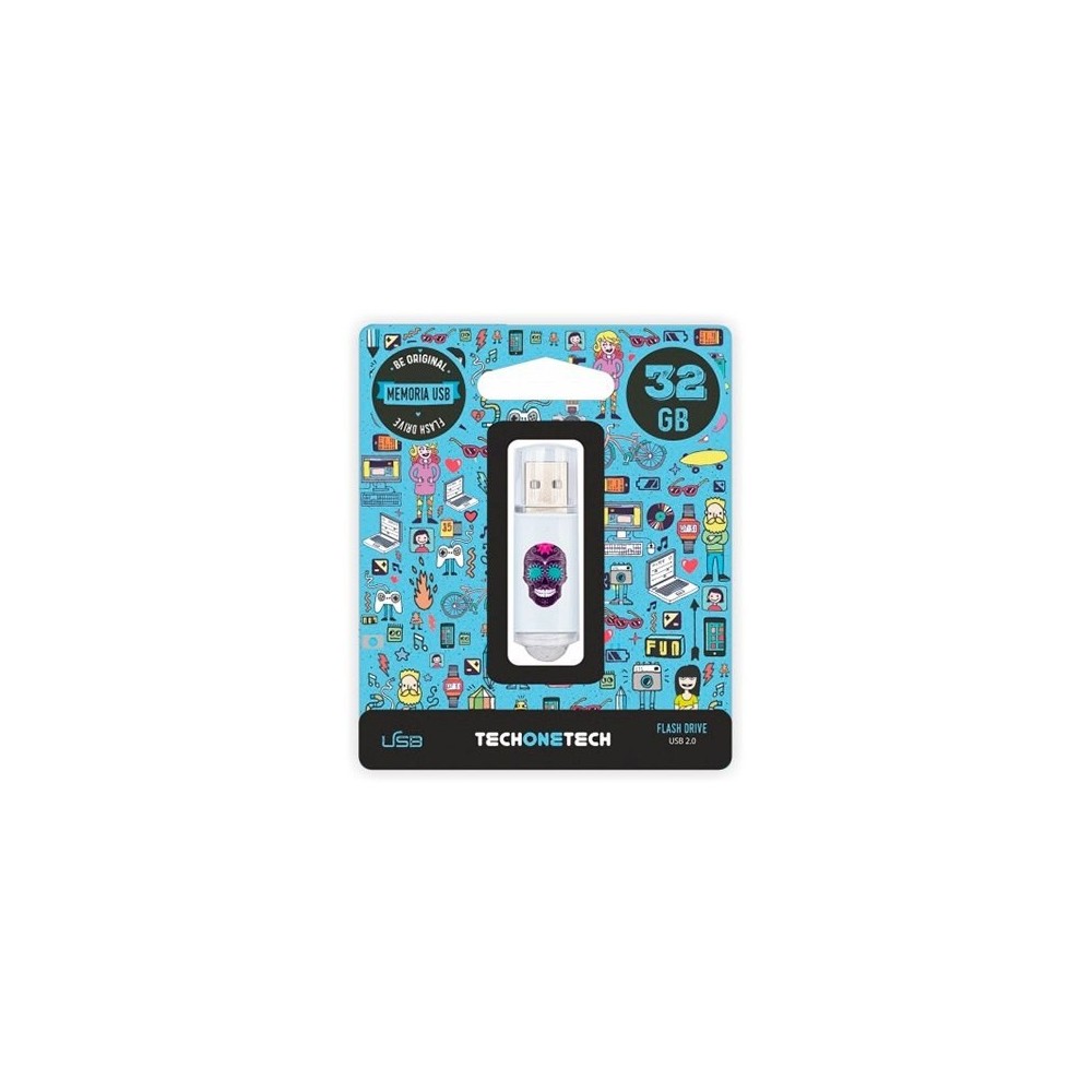 PENDRIVE 32GB Tech One Tech SKULL MAYA