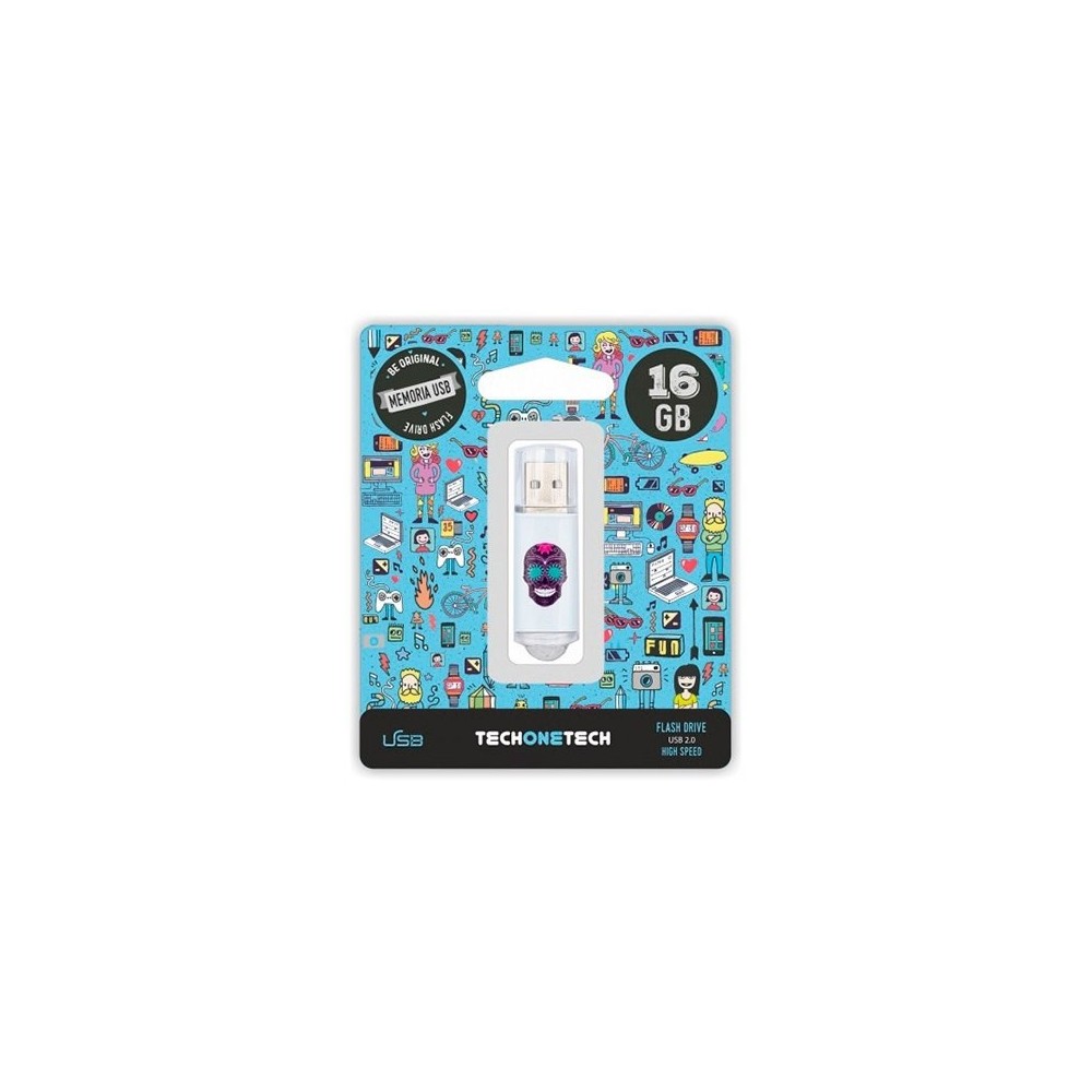PENDRIVE 16GB Tech One Tech SKULL MAYA