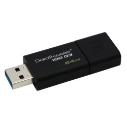 PENDRIVE 64GB USB3.0 KINGSTON DT 100 G3 BLACK