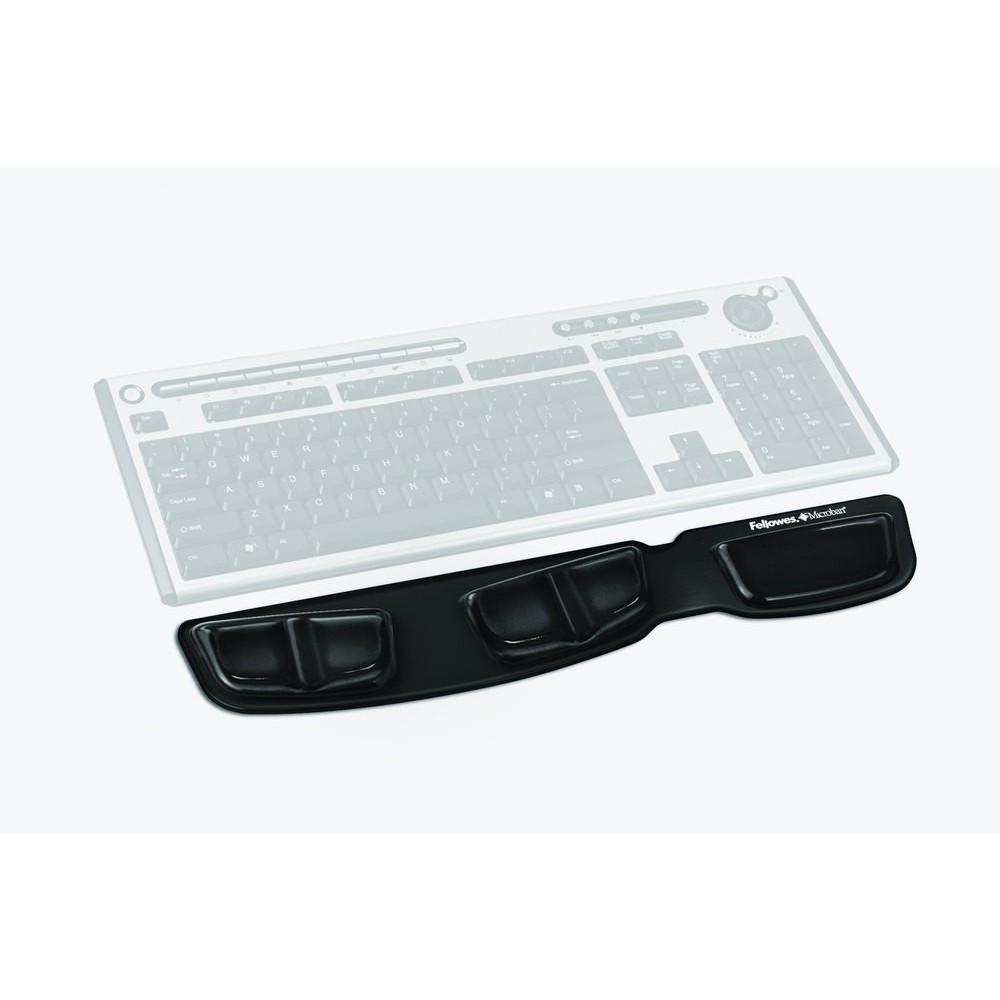 FELLOWES WRIST SUPPORT GEL KEYBOARD CHANNEL V BLACK
