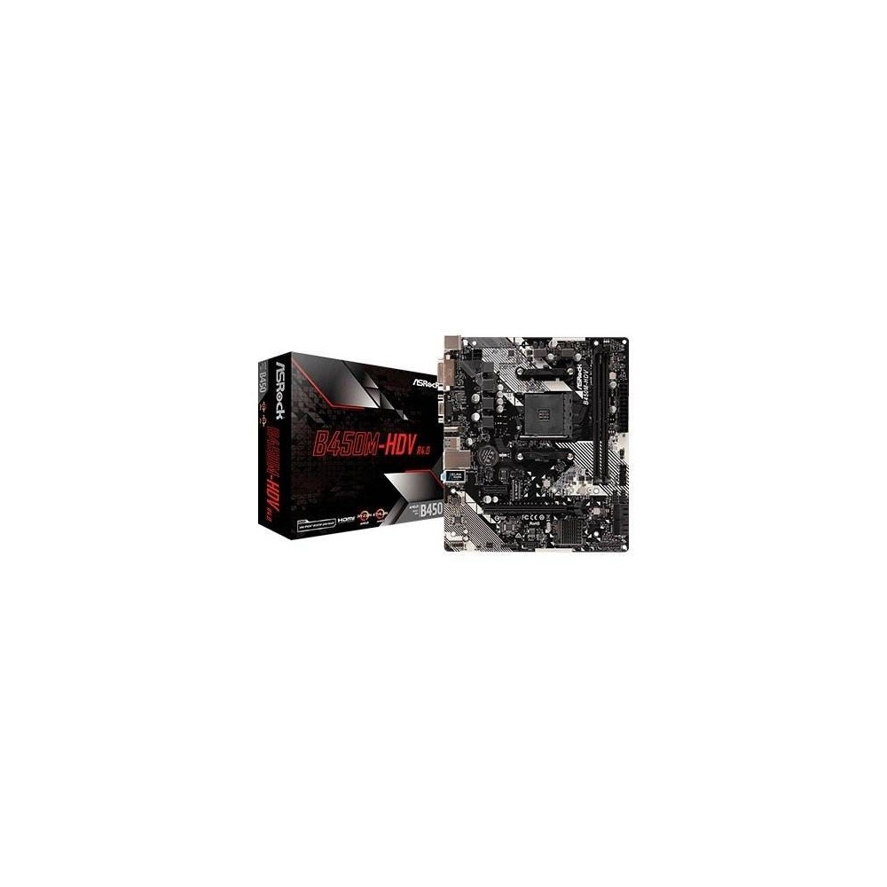 PLACA BASE ASROCK AM4 B450M HDV R4.0