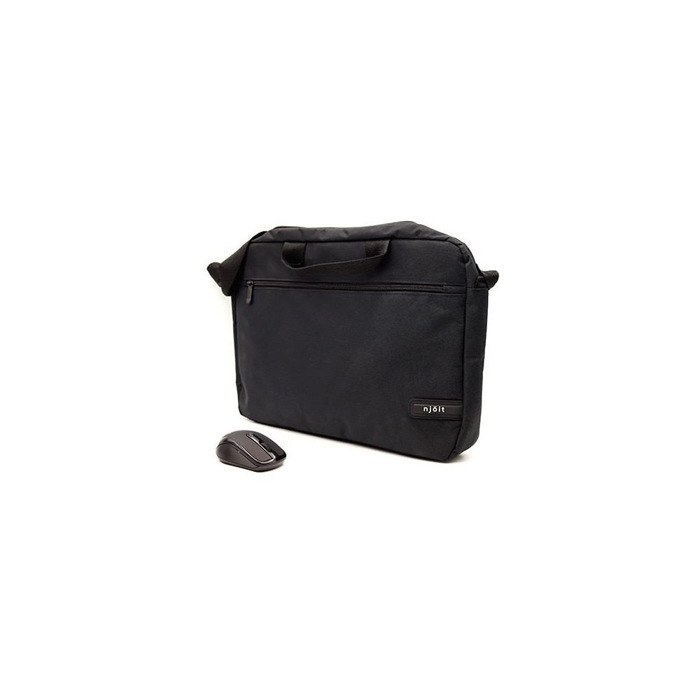NJOIT LAPTOP BRIEFCASE 15.6 + MOUSE WIRELESS BK