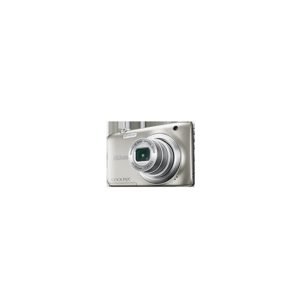 NIKON CAMERA COOLPIX A100 SILVER+SELFIE STICK+CASE 20,1 MPX/LCD 2,7 /ZOOM 5X/HD 999A100S1