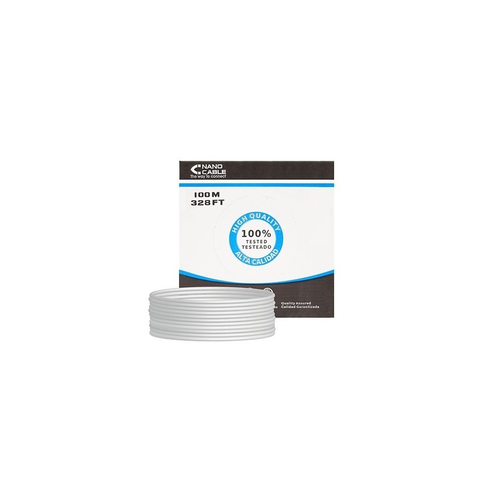 CABLE NETWORK UTP CAT6 RJ45 NANOCABLE 100M RIGID