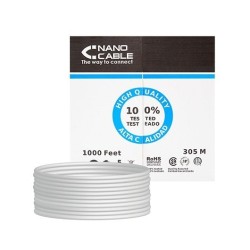 CABLE NETWORK UTP CAT5 RJ45 NANOCABLE 305M RIGID