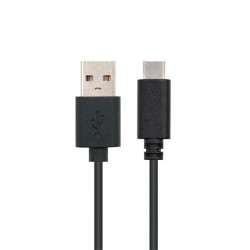 USB CABLE (A) 2.0 A USB (C) NANOCABLE 2M BLACK