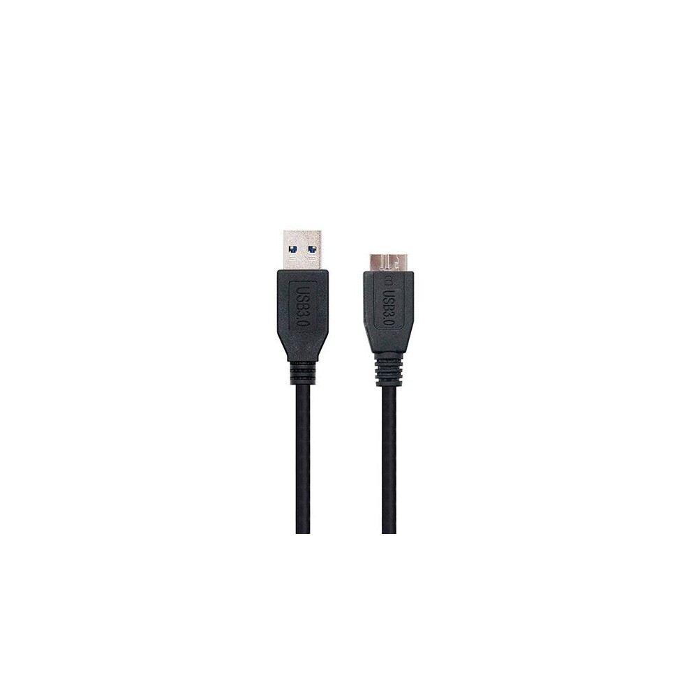 USB CABLE (A) 3.0 A MICRO USB (B) NANOCABLE 1M BLACK