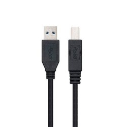 CABLE USB (A) 3.0 A USB (B) 3.0 NANOCABLE 2M BLACK