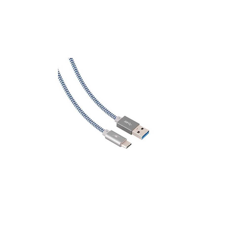 CABLE USB (A) USB-TYPE-C Bluestork TRENDY gray GRAY / TRENDY-USBC-M / REVERSIBLE / 1.20 M TRENDY-USBC-M