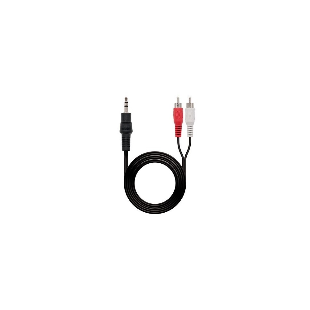 CABLE AUDIO 1XJACK 3.5 TO 2XRCA 3M NANOCABLE