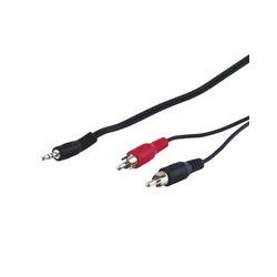 AUDIO CABLE 2xRCA-M A 1xJACK-3.5-M 1.5M