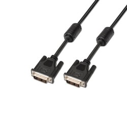 AISENS CABLE WITH FERRITE DVI-D(M) TO DVI-D(M) 3M BK