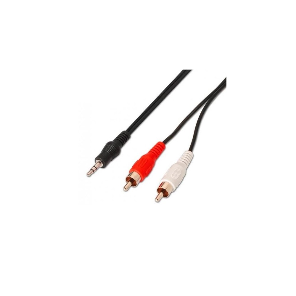 AISENS AUDIO CABLE 1XJACK 3.5M TO 2XRCA M BLACK