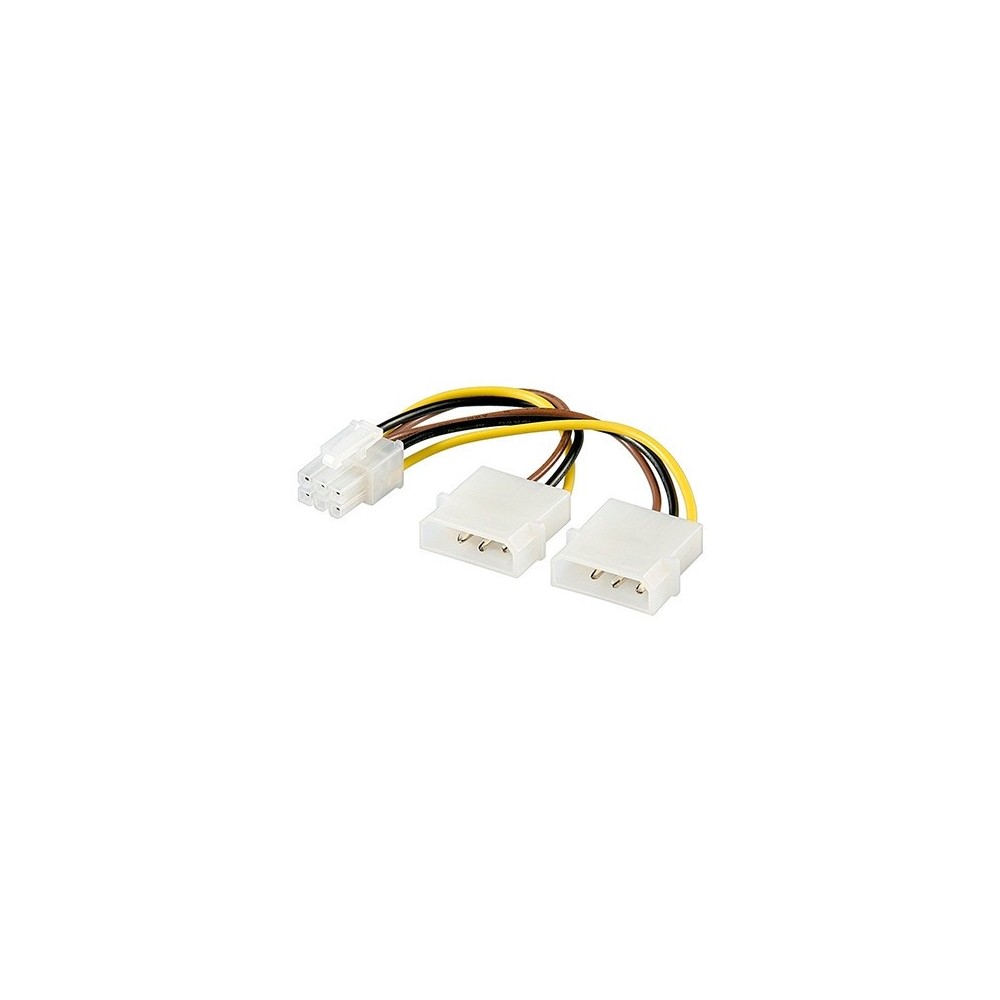 AUXILIARY VGA POWER CABLE 2x5.25 TO PCIE 6PIN