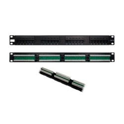 PHASAK 1U RACK TRANSFER PANEL 24P CAT5 24P