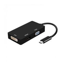 USB ADAPTER-C-TO-DVI/HDMI/VGA Aisens BLACK
