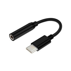 USB ADAPTER-C-TO-AUDIO JACK 3.5 Aisens BLACK