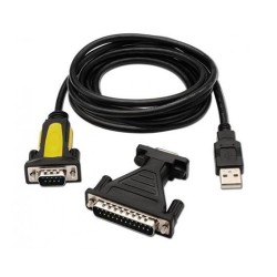 AISENS USB ADAPTER(A)M TO SERIAL RS232 1.8M BLACK