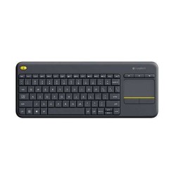 LOGITECH KEYBOARD K400 PLUS WIRELESS TOUCHPAD BLACK