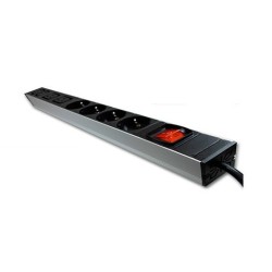 PHASAK 6 SOCKETS 1U RACK WITH SWITCH