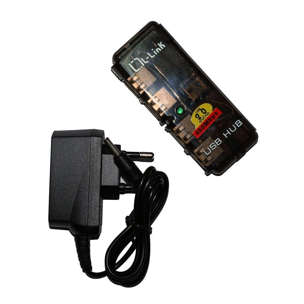 HUB 4 PORTS USB 2.0 L-Link UH404L + SOURCE ALIM LL-UH-404L LL-UH-404L